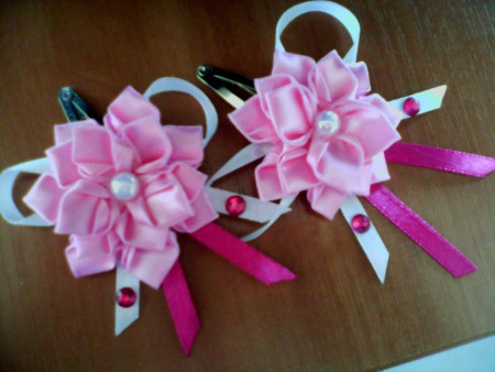 Заколки клік-клак "Квіточки" - 15 грн/шт