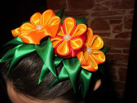 Обруч "Оранжевий мікс" - 55 грн